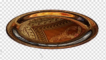 E S Bloody heart, oval gold-colored tray illustration transparent background PNG clipart