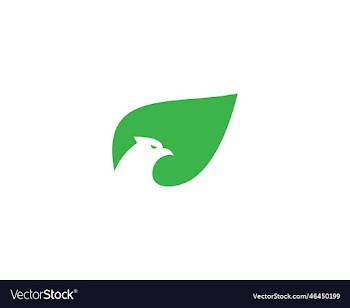 eagle and leaves or leaf logo pictorial logo