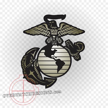 Eagle, Globe, and Anchor Decal United States Marine Corps Sticker - Evergreen Marine Corp 