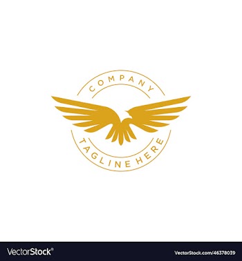 eagle or falcon logo in modern and simple