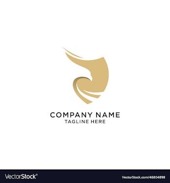 eagle or falcon logo in modern and simple