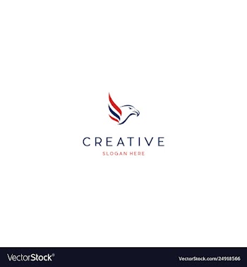 Eagle patriotic creative business logo vector image