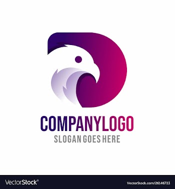 Eagle shape logo design vector image