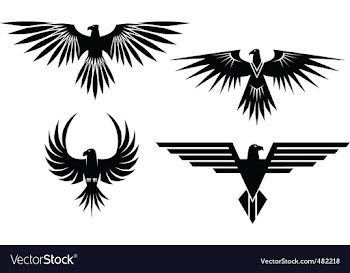 Eagle symbols and tattos vector image