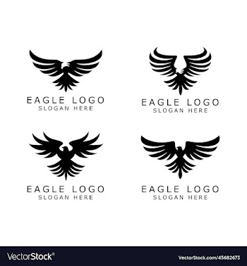 eagle wing falcon logo collection set