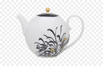 Earl Grey tea Kettle Teapot Porcelain - Chinese chrysanthemum stamped teapot 