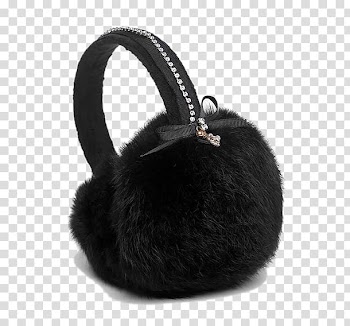 Earmuffs Fur, Korean version of the cute cute rhinestone sew plush earmuffs transparent background PNG clipart
