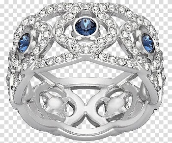 Earring Amazon.com Swarovski AG Jewellery, Swarovski Jewelry Sapphire Ring transparent background PNG clipart
