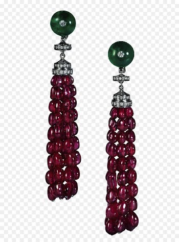 Earring Bulgari Jewellery Gemstone Diamond cut - Ruby earrings 
