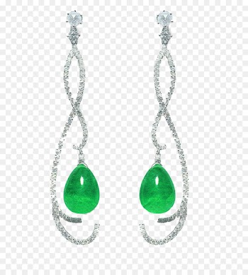 Earring Emerald Diamond Necklace - Emerald earrings 