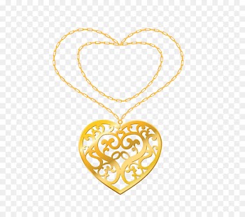 Earring Golden Heart Necklace Jewellery Clip art - gold jewelry 