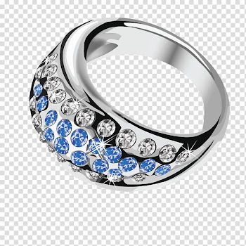 Earring Jewellery Silver, Ring transparent background PNG clipart