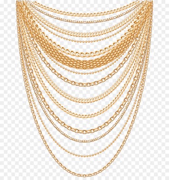 Earring Necklace Jewellery Fashion accessory - Vector gold necklace 