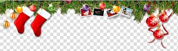 Earring Santa Claus Christmas Gift, Christmas Border transparent background PNG clipart
