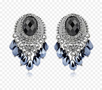Earring Sapphire Gemstone Diamond - Gemstone Earrings 