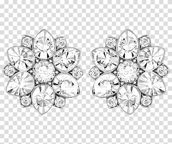 Earring Swarovski AG Jewellery Crystal, Swarovski jewelry flower earrings transparent background PNG clipart