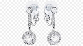 Earring Swarovski AG Jewellery Paper clip Rhodium - Swarovski Jewelry Gemstone Earrings 