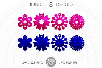 Earring template SVG, sunflower SVG, earrings SVG