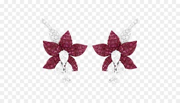 Earring Van Cleef & Arpels Jewellery Diamond Gemstone - Ruby Earrings 