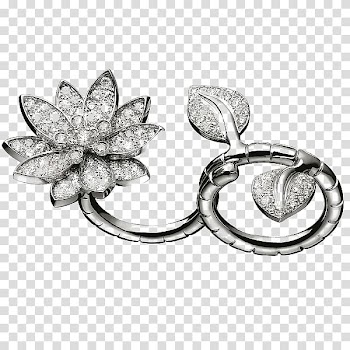 Earring Van Cleef & Arpels Jewellery Wedding ring, Lotus ring transparent background PNG clipart