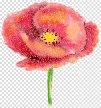 Earring Watercolor painting Encapsulated PostScript , poppy transparent background PNG clipart