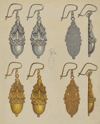 Earrings (c. 1937) by Tulita | Free Photo - rawpixel