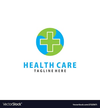 Earth and cross plus medical logo icon design vector image