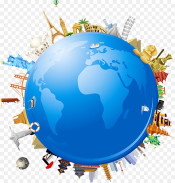 Earth China Travel Poster - Global Earth Globe Travel World Architecture 