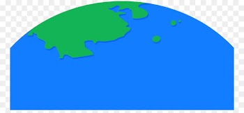 Earth Circle Blue - Half of the Earth 