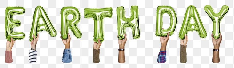 Earth day png, letter foil | Free PNG - rawpixel