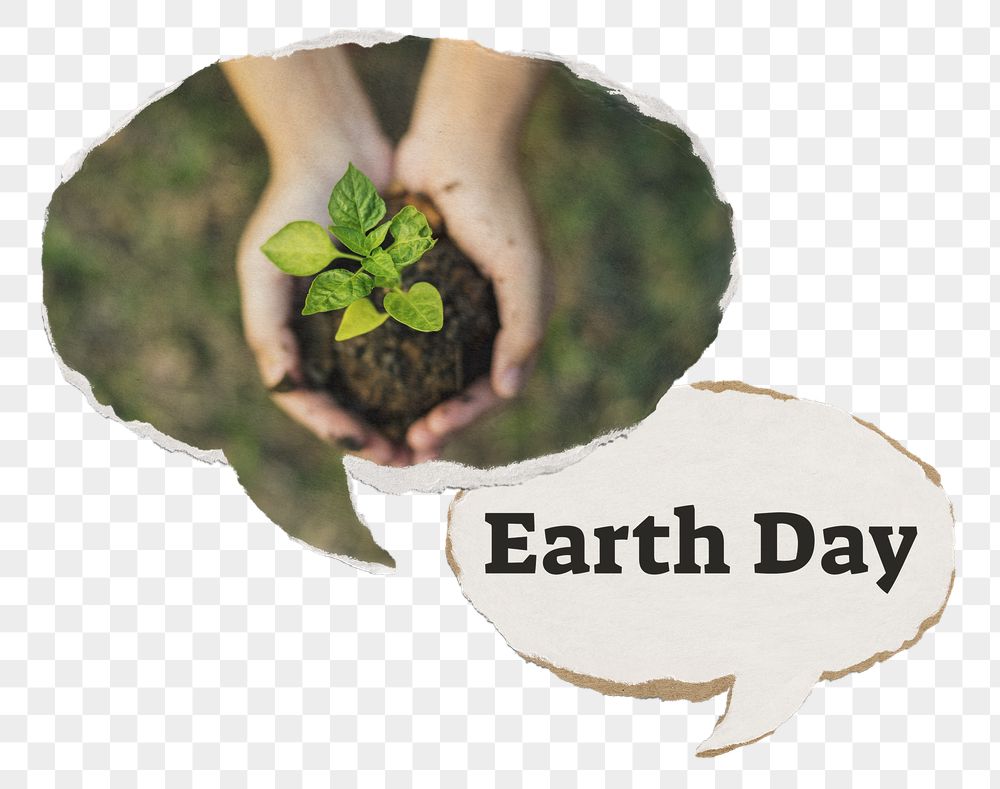 Earth day png paper speech | Free PNG - rawpixel