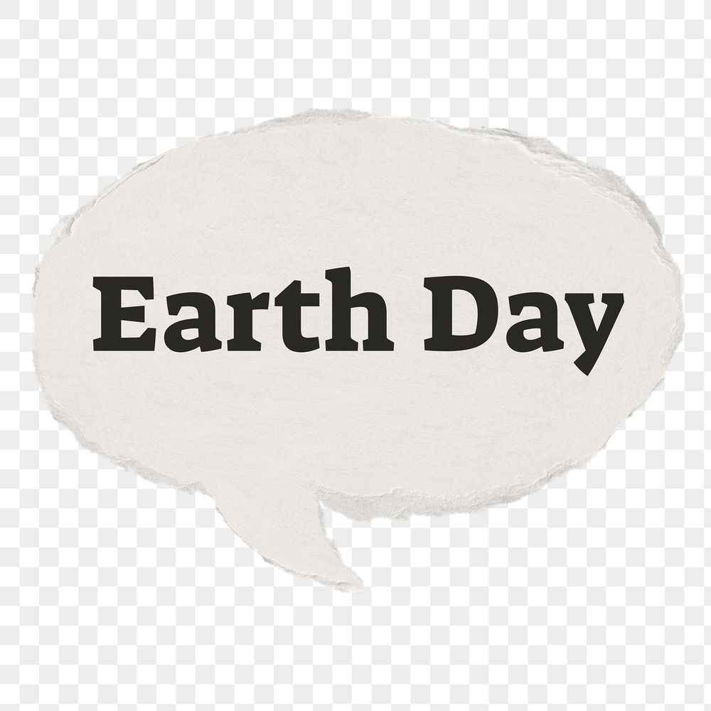 Earth Day png typography paper | Free PNG - rawpixel