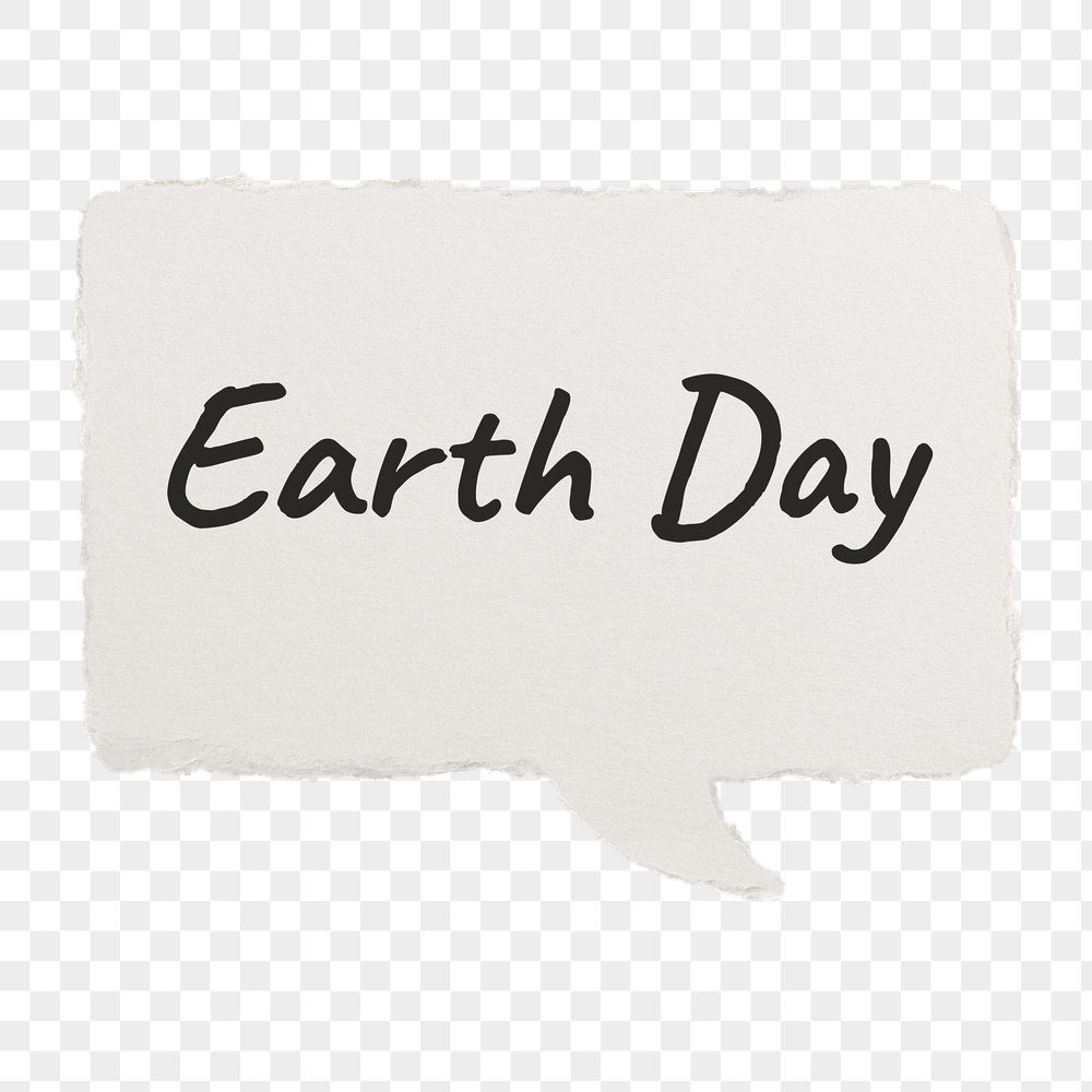 Earth Day png typography paper | Free PNG - rawpixel