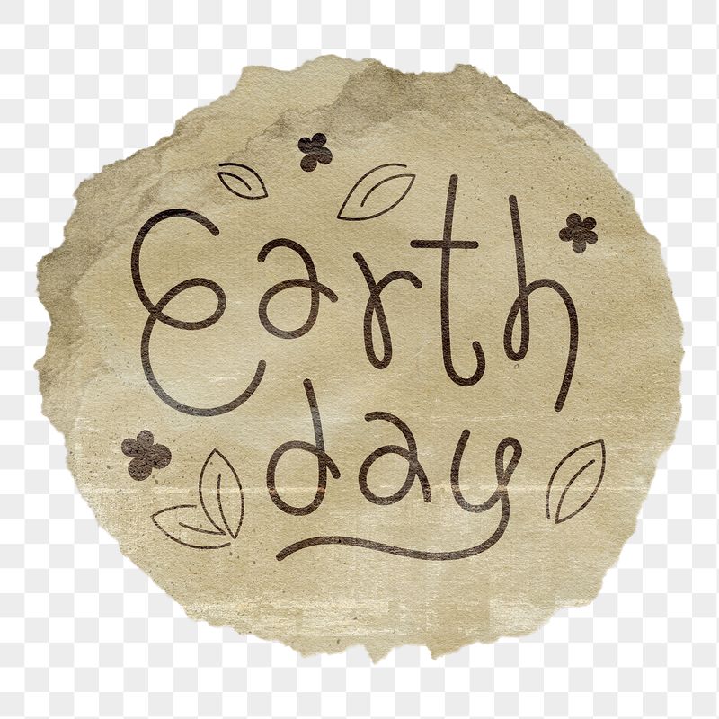 Earth day png word sticker | Free PNG - rawpixel