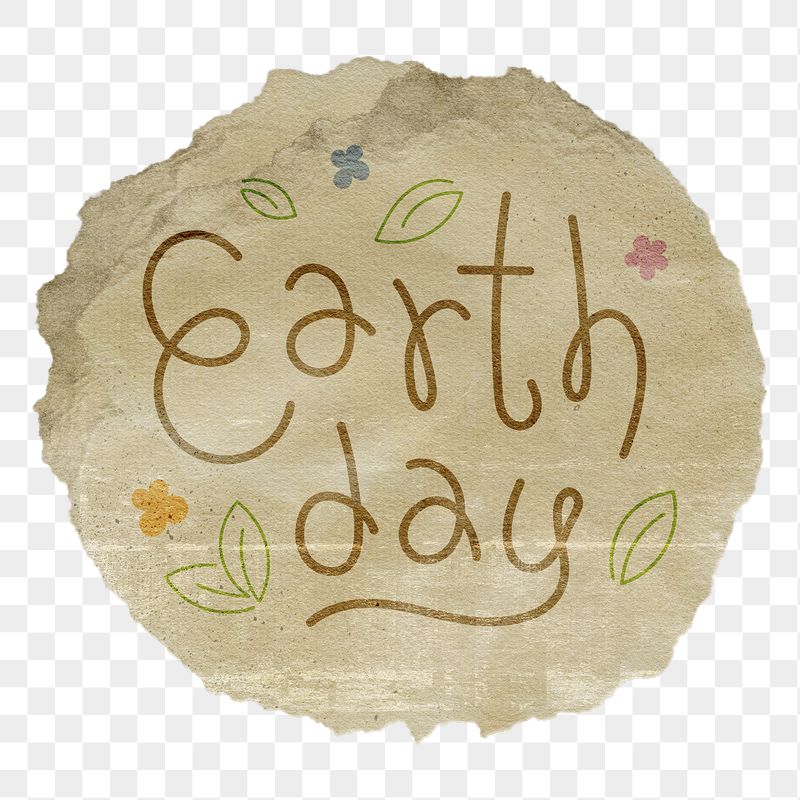 Earth day png word sticker | Free PNG - rawpixel