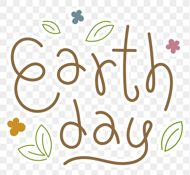 Earth day png word sticker | Free PNG - rawpixel