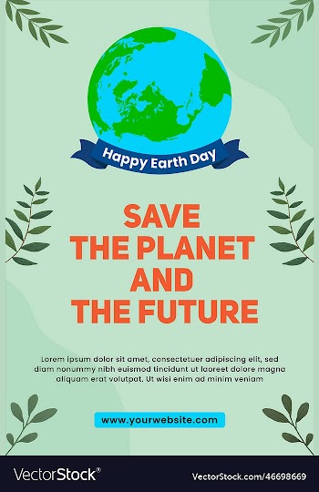 earth day poster template save the planet