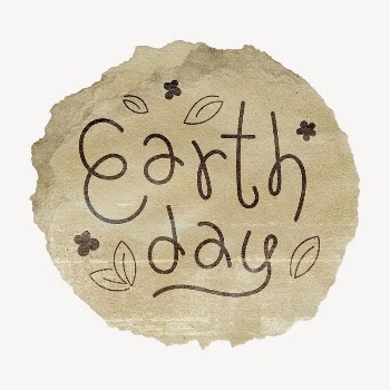 Earth day word, torn craft | Free PSD - rawpixel