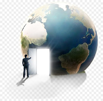 Earth Door Computer file - Earth, the effects of the Earth, open the door, people, creative Taobao 