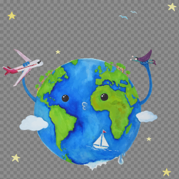 Earth Globe Area Day Cartoon Free Download PNG HQ