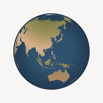 Earth globe clipart illustration psd. | Free PSD - rawpixel