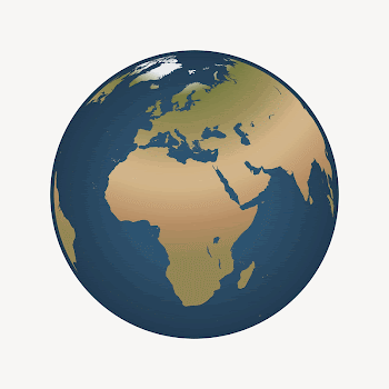 Earth globe clipart illustration psd. | Free PSD - rawpixel