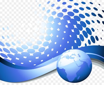 Earth Globe Photography - Blue earth wave point background 