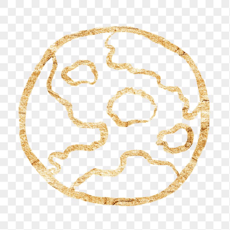 Earth, globe png sticker, gold | Free PNG Illustration - rawpixel
