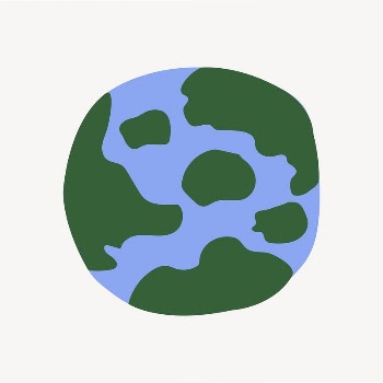 Earth, globe sticker, cute doodle | Free Vector Illustration - rawpixel