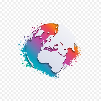Earth Globe World map Clip art - Color ink Earth 