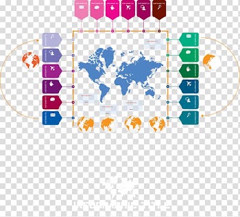 Earth Globe World map, colored buttons chart transparent background PNG clipart