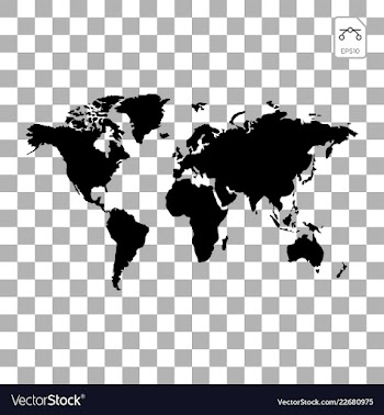 earth globes isolated on white background flat