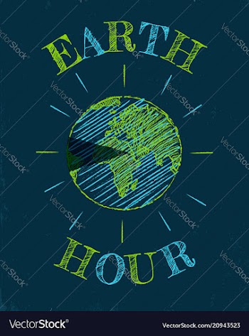  					Earth hour day vector image														