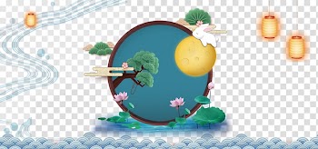 Earth landscape graphics, Mooncake Mid-Autumn Festival Traditional Chinese holidays Poster, Mid Autumn Festival background poster banner transparent background PNG clipart